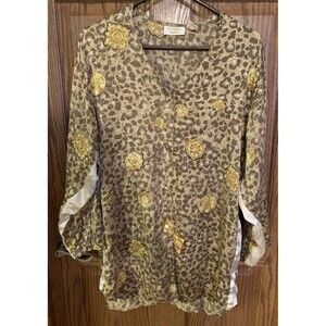 Victorias Secret Gold Label Night Gown Sleep Shirt 100% Silk Womens M/L